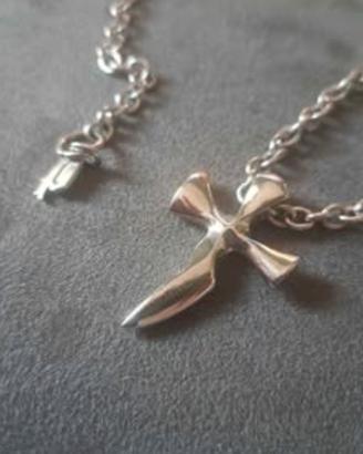 Collana Police in acciaio con crocifisso stilizzat