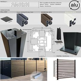 Palo alluminio recinto staccionata recinzioni