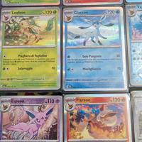 Pokemon 9 Carte Reverse holo+ Evee pokeball rara 