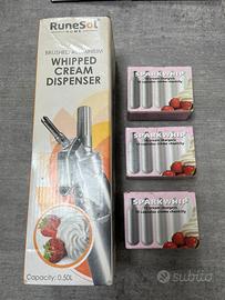 Sifone per cucina panna + cartucce