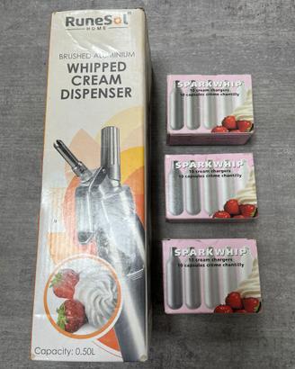 Sifone per cucina panna + cartucce