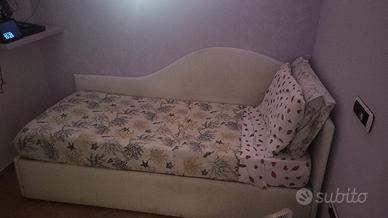 Letto Singolo con materasso e sotto altro posto le