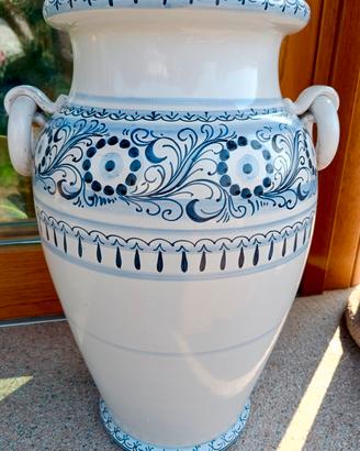vaso ceramica dipinto a mano saca castelli 