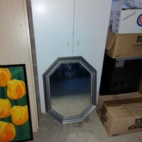 Specchio con cornice color argento