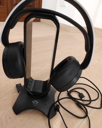 Cuffie PS5 Sony Pulse 3D + Torre Trust GXT