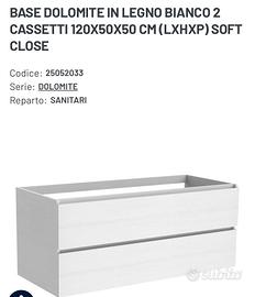 Mobile sospeso per bagno 120 cm nuovo