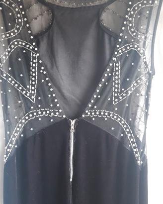 abito da sera lungo in velluto elasticizzato  