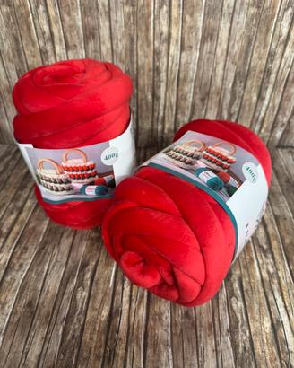 Lotto 2 Matasse Filato "Marshmallow" rosso