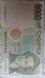 Banconota  da 5000 lire del 4 gennaio 1985 di V. B