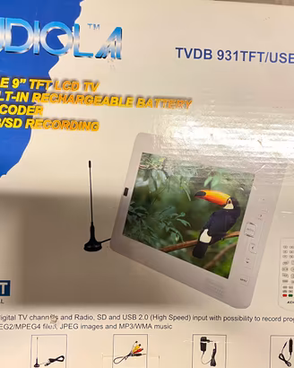 Tv 9 pollici audiola con digitale terestre interno