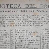 Libretto antico "Biblioteca del Popolo"