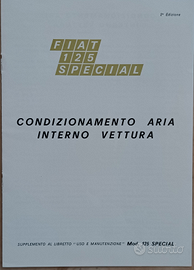 Manuale impianto condizionamento Fiat 125 special