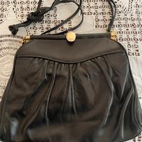 Borsa vintage Gavett anni 70 pelle nera Made Italy