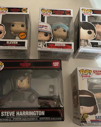 Lotto 5 Funko Pop Stranger Things Con Chase & Ride