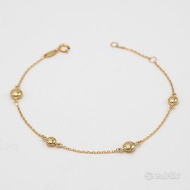 Bracciale oro giallo 9kt palline schiacciate S.7
