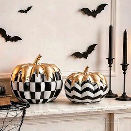 Zucca decorativa autunnale, 2 pezzi