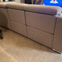 Divano chaise longue relax elettrico beige