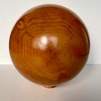 Sfera in legno massello con scatola orig. anni 70