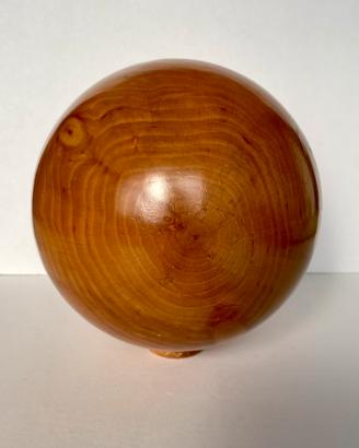 Sfera in legno massello con scatola orig. anni 70
