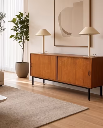 Sideboard Credenza Madia Vintage Anni 60 Teak