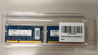 ELPIDA RAM 2x4 GB PC3-12800S DDR3 SODIMM 1600mhZ