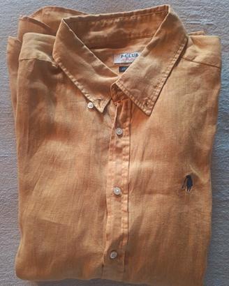 Camicia di lino da uomo maniche lunghe