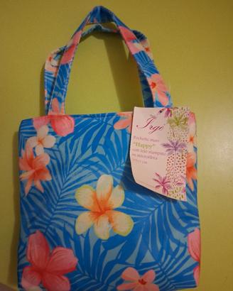 pochette mare con telo stampato in microfibra