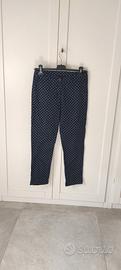 Jeans blu con pois donna