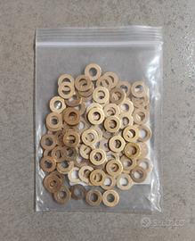 50 pezzi Rondelle in metallo oro ottone, misura M6