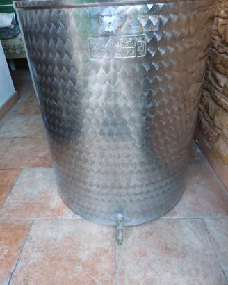 RECIPIENTE DA LITRI 200 IN ACCIAIO INOX 18/10 