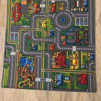 Tappeto bimbi città cameretta 95x100cm