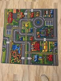Tappeto bimbi città cameretta 95x100cm