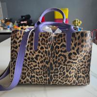Borsa  marchio Fez leopardata
