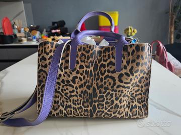 Borsa  marchio Fez leopardata