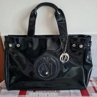 borsa armani nero lucido 
