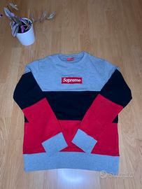 felpa Supreme box logo tricolore