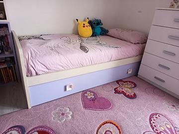 Letto singolo con secondo letto estraibile 
