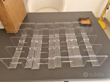 4 Organizzatori Separatori Plexiglass Trasparenti