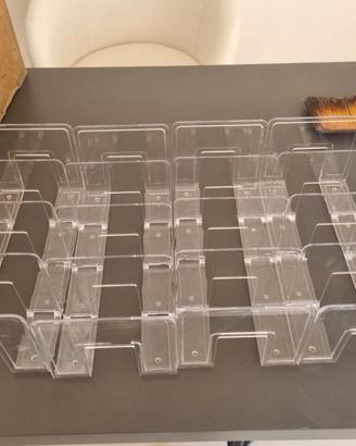 4 Organizzatori Separatori Plexiglass Trasparenti