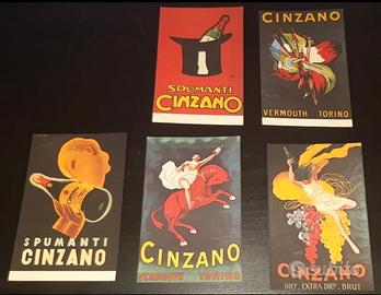 Manifesti pubblicitari CINZANO in cartoline Nuove
