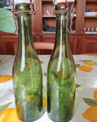 Coppia di bottiglie da collezione GAZOSE GIUBIASCO