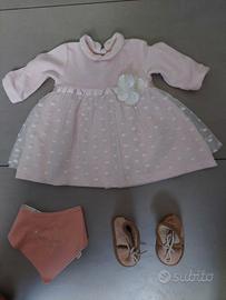 Vestito rosa da cerimonia per Bimba 3 mesi