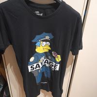 T-shirt di The Simpson nera raglia S