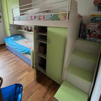 Cameretta da bambini a ponte per 1 o 2 bambini
