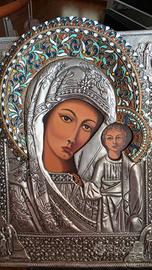 Grande Icona Russa "Madonna di Kazan"