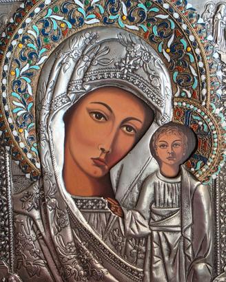 Grande Icona Russa "Madonna di Kazan"