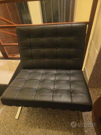 Poltrona in vera pelle