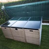 tectake set tavolo e sedie da giardino 