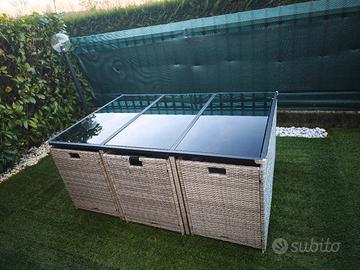 tectake set tavolo e sedie da giardino 