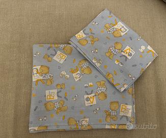 Lenzuolo e federa per culla